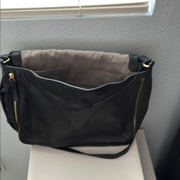 Black Handbag with Gold Accents - Picture 3 of 5